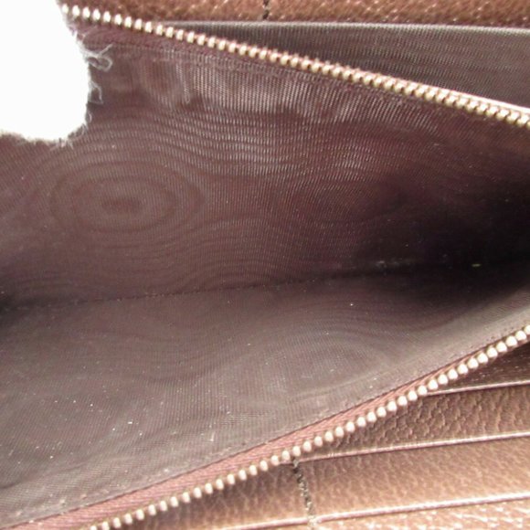 Unused Gucci Diana Bamboo 658634 GG Supreme Leather Beige Brown Round Long Wa...